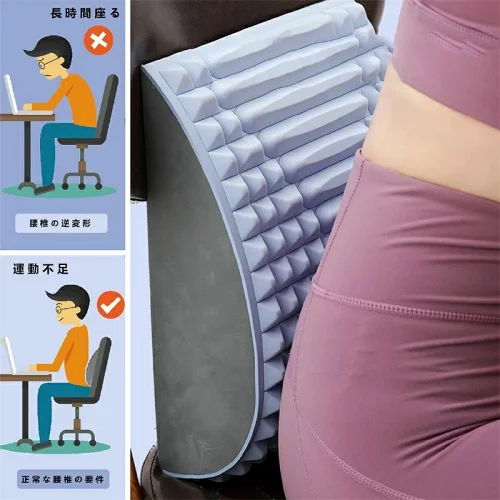 バックストレッチャー ネックストレッチャー 首と背中のストレッチャー 猫背 姿勢矯正 腰 背筋 伸ばし 器具 背骨 ツボ押し 健康グッズ 腰クッション マッサージ枕 ベッド 椅子 ソファー ヨガマット 車適用 プレゼント
