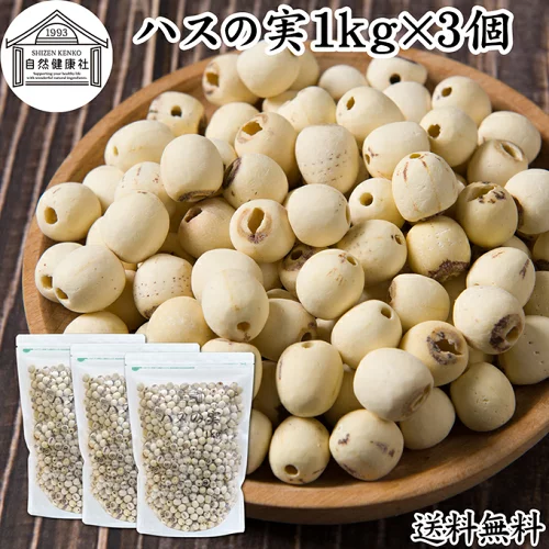 ハスの実 1kg×3個 蓮の実 はすの実 蓮実 レンジツ アルカロイド 保存料 無添加 乾燥 無漂白 無着色 蓮茶 はす茶 薬膳茶 業務用 食材 健康食材 漢方 薬膳 美容 ダイエット ごはん 具材 スープ 炊き込みご飯 鍋 煮込み 中華食材 茹でる おかゆ お粥 おこわ 甘納豆 砂糖漬け