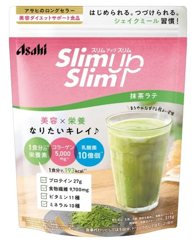 アサヒ スリムアップスリム 酵素＋スーパーフードシェイク 抹茶ラテ 315g 6個セット【送料無料】