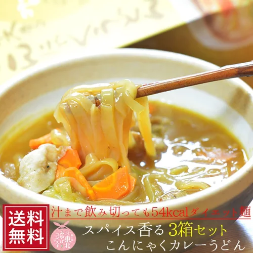こんにゃく麺 こんにゃくカレーうどん箱(2食入)×3箱 | ダイエット 料理 ヌードル 蒟蒻 コンニャク 置き換え 食事 食品 こんにゃくラーメン 福島県 国産 糖質 減量 ギフト 低カロリー グルメ ダイエット食品 低糖質 低糖質麺 送料無料 ギフト ダイエット 置き換え ロカボ
